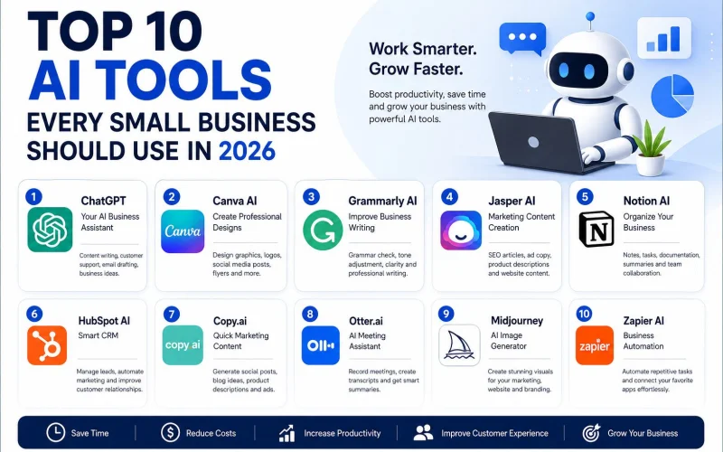 Top 10 AI Tools Every Small Business Should Use