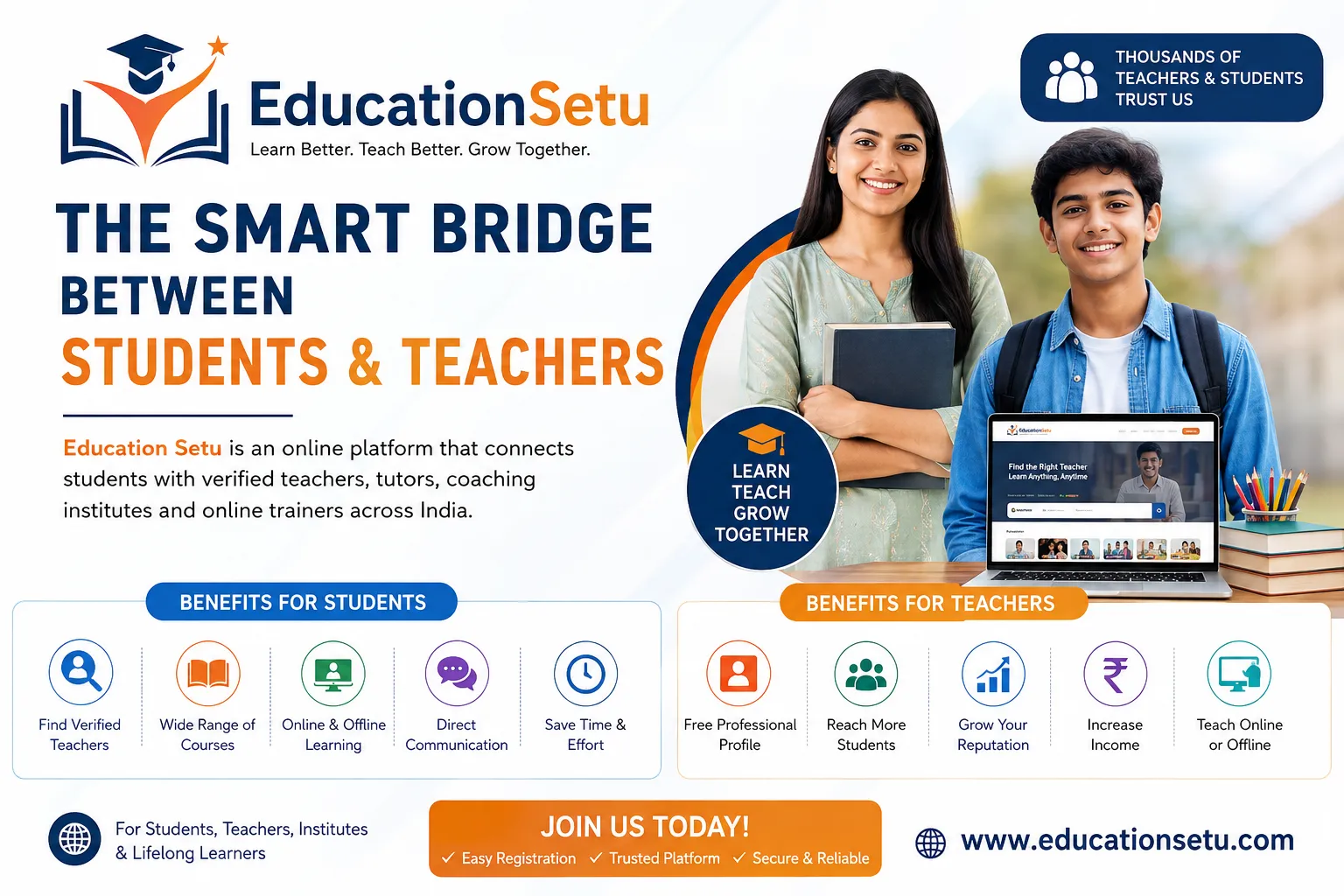 Education Setu – The Smart Bridge Between Students and Teachers