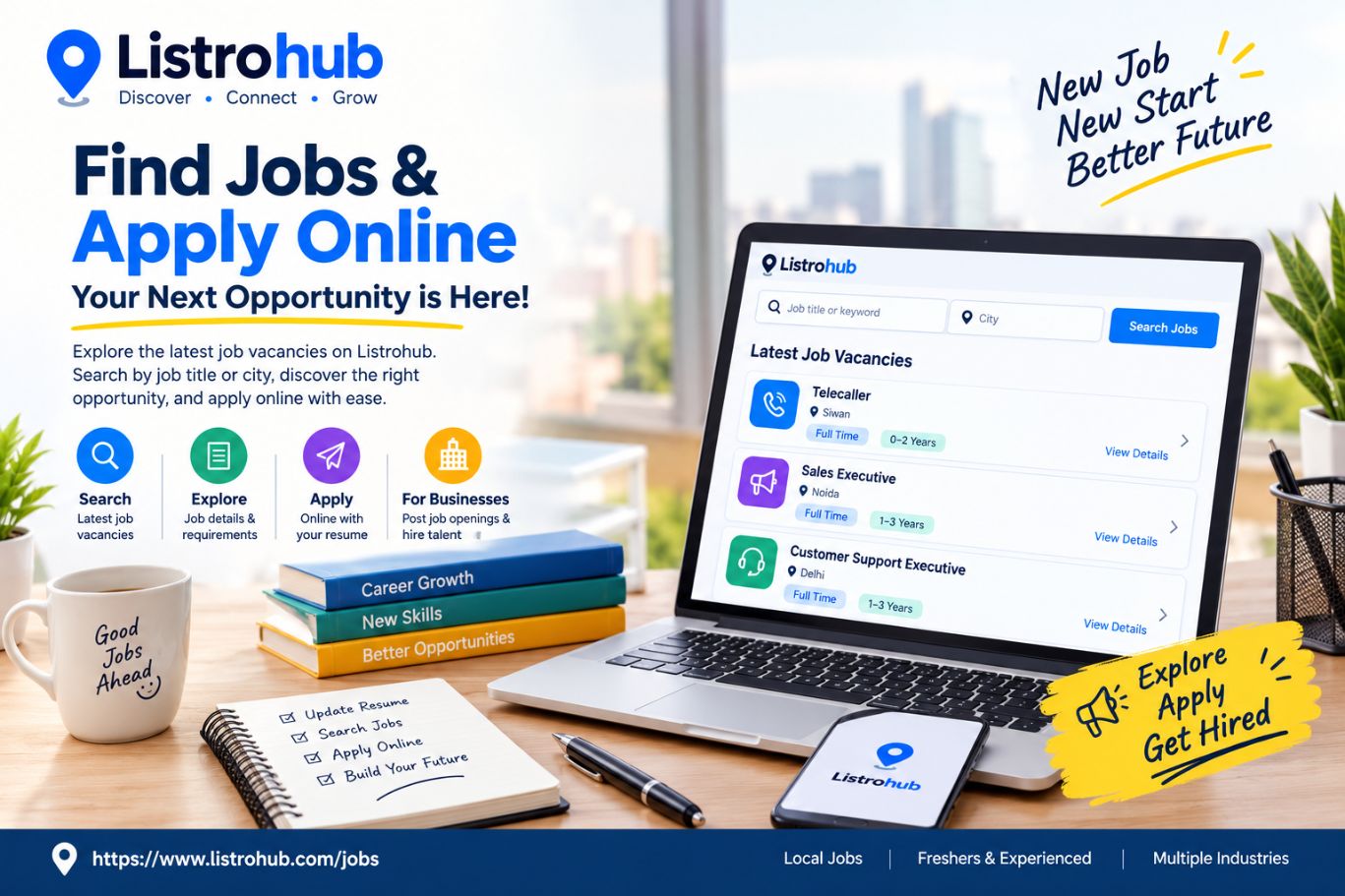 Find Jobs and Apply Online with Listrohub