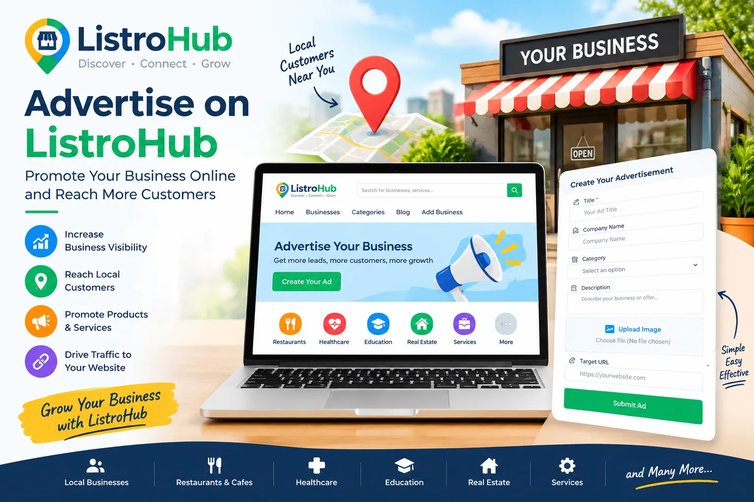 Advertise on ListroHub – Promote Your Business Online and Reach More Customers
